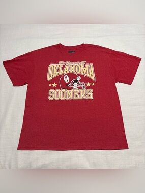 Men’s Section 101 Majestic Oklahoma Sooners Football Tee | Red | Size XL